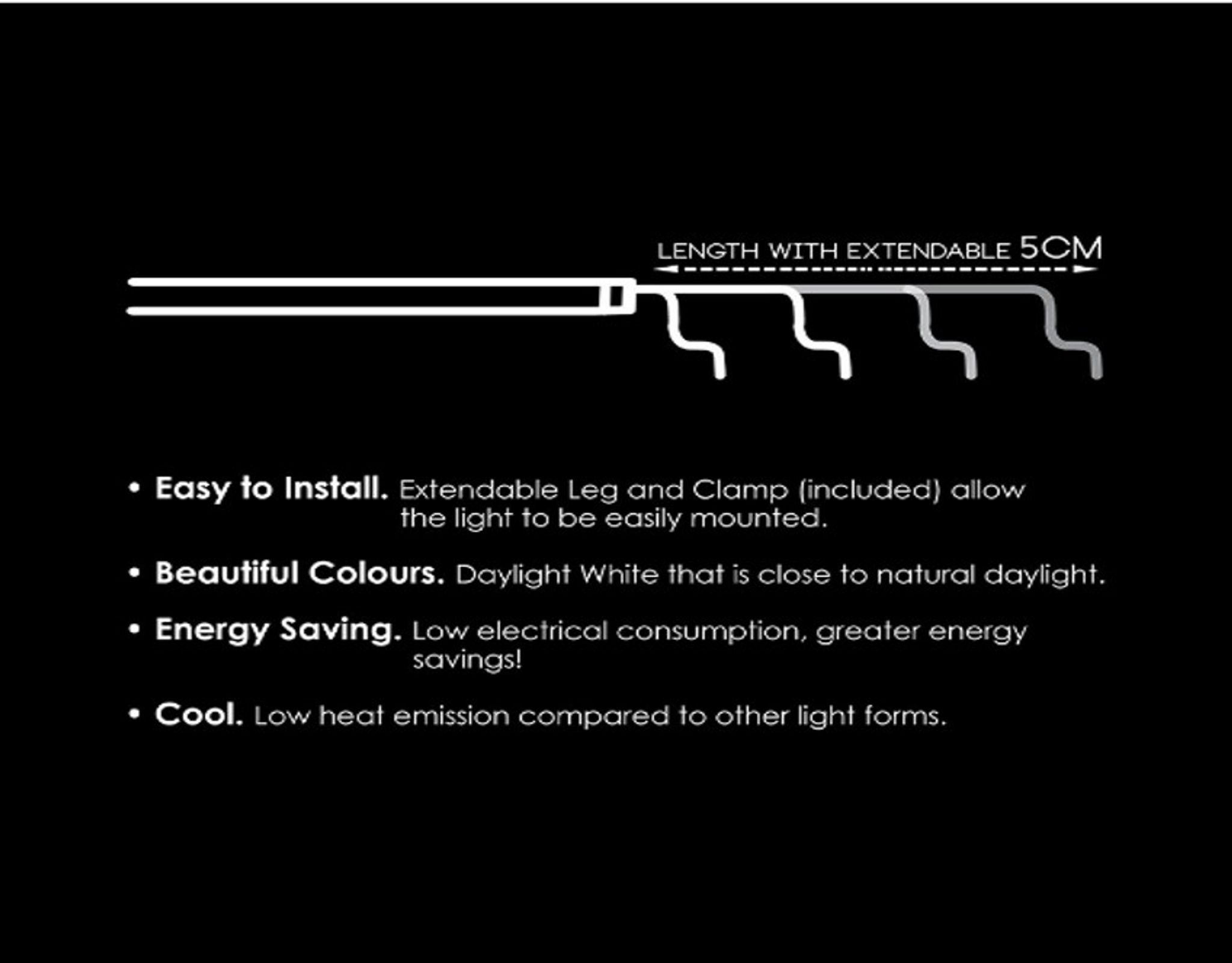 Aquazonic Evo Slim Led White 36cm