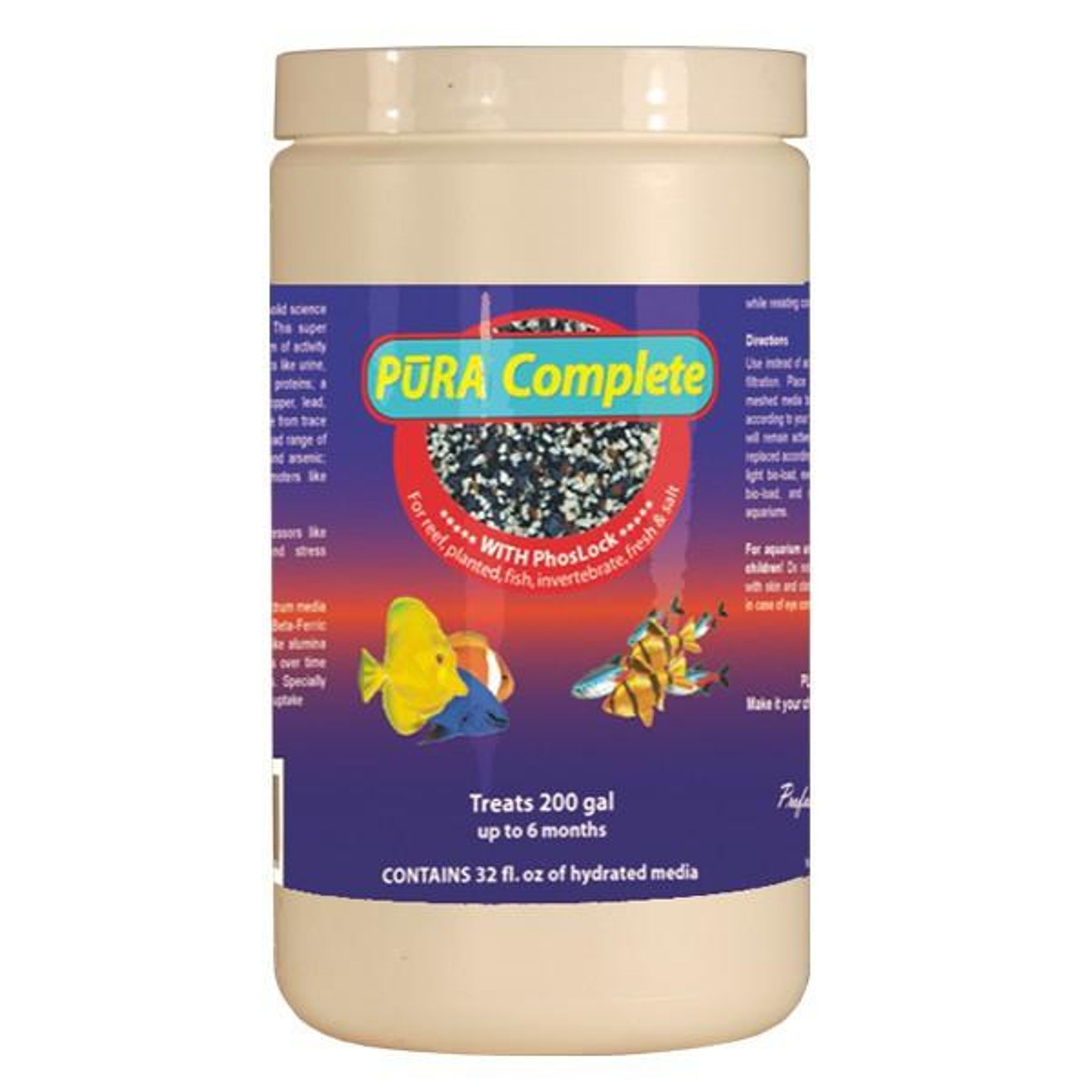 PURA COMPLETE CARBON, PHOSLOCK, ZEOLITE BLEND 32 FL. OZ TREATS 