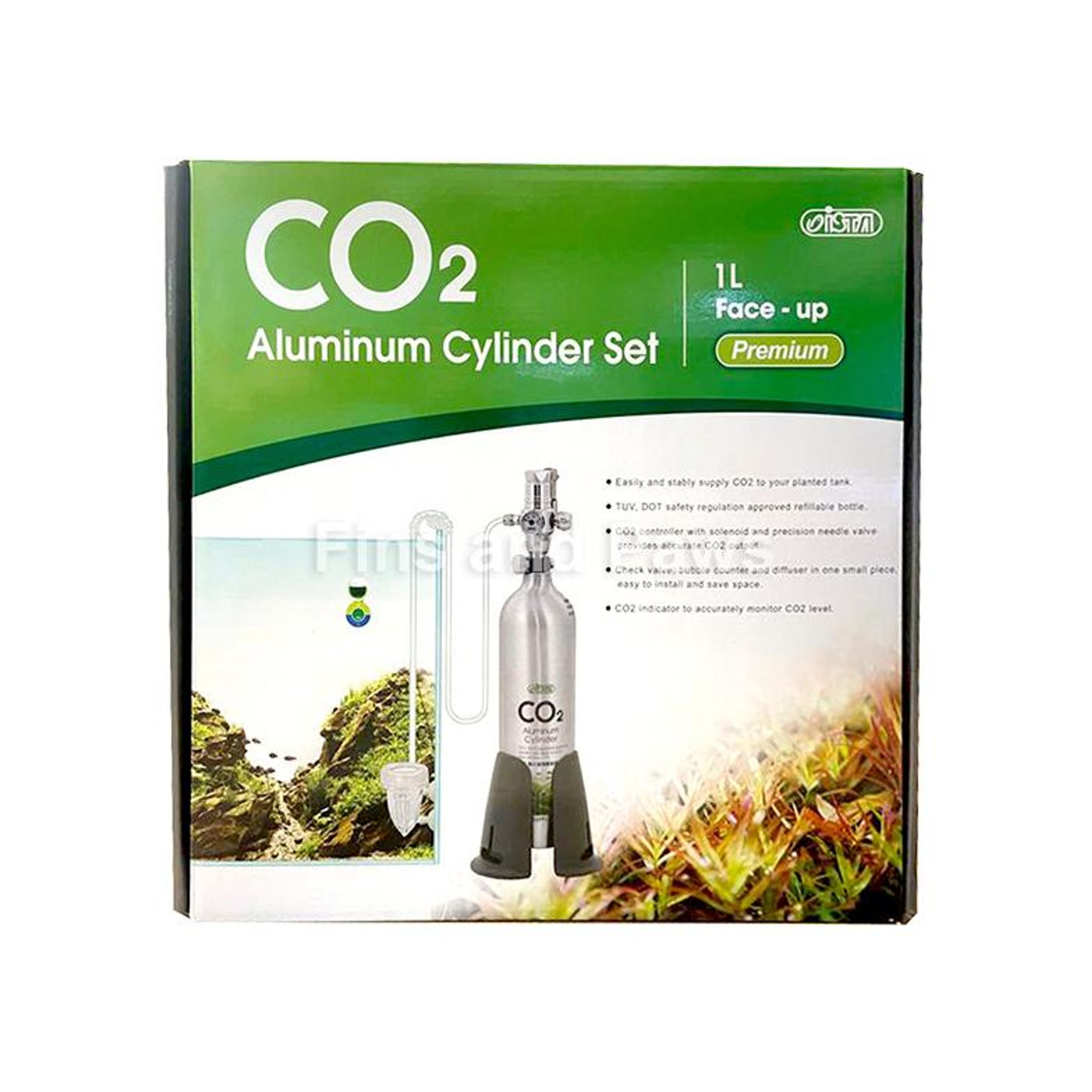 [ISTA] 1L CO2 Professional Aluminum Cylinder Set Face Up - PREM