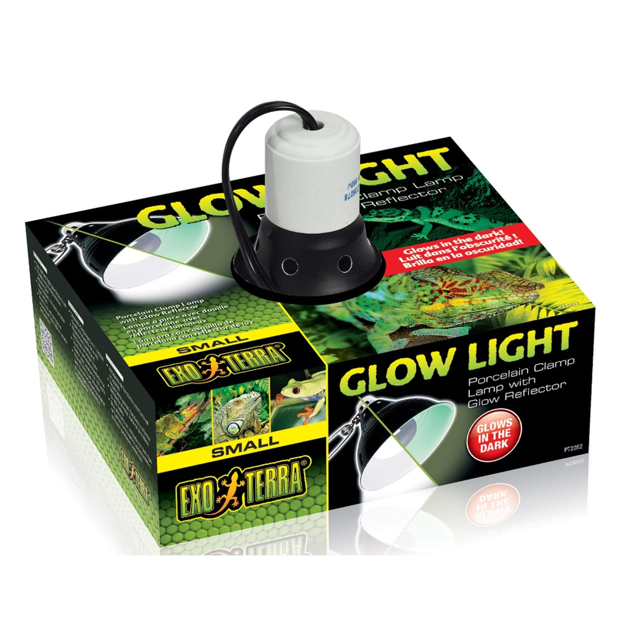 Exoterra Glow Light / Porcelain Clamp Lamp with Glow Reflector (S / M / L)