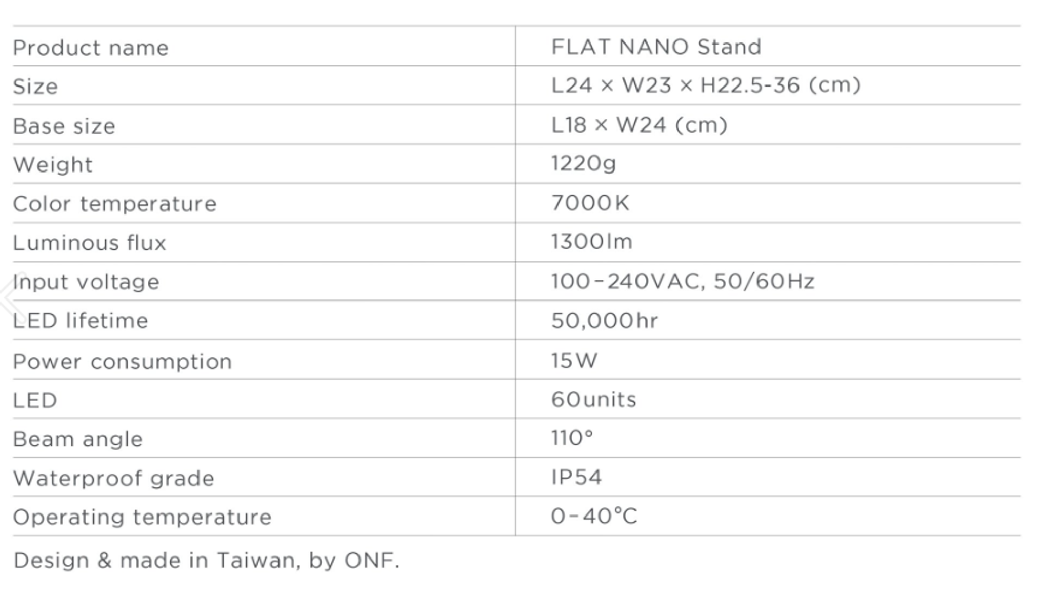 ONF FLAT Nano Stand (Silver / For 30-36cm Tank)